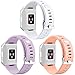 For Fitbit Ionic Bands Waterproof, Hotodeal Replacement Sport Strap Accessory Wristbands for Ionic Fitbit Smartwatch, 13 Classic Colors, Lavander+White+Pink, Small