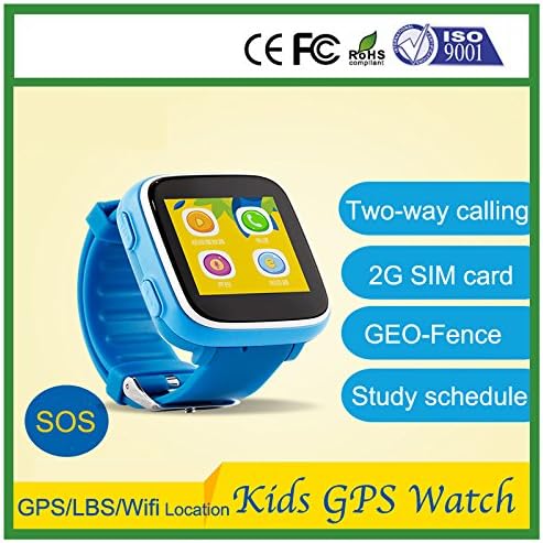 ROYALFiT BT 4.0 GPS/LBS/Wifi Voice Record SOS Study Schedule Kids Smart Watch DS-C603 2G Micro SIM for Android/iOS Blue
