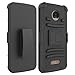 Elegant Choise Moto Z Play Case, Moto Z Play Holster Case, Heavy Duty Dual Layer Full Body Protective Kickstand Case Cover with Belt Clip Holster Case for Moto Z Play Droid (Black)