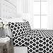 Italian Luxury 1800 Series Hotel Collection Quatrefoil Pattern Bed Sheet Set - Deep Pockets, Wrinkle and Fade Resistant, Hypoallergenic Printed Sheet and Pillow Case Set - King - Gray