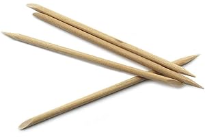 Rolabling 5PCS Orange Sticks for Nails Wooden Cuticle Pusher Sticks Manicure Pedicure Nail Care Rhinestone Picker Tool Non-Toxic,Skin-Safe Wooden Nail Stick