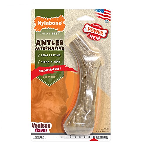 Nylabone Power Chew DuraChew Antler Rawhide Alternative Dog Chew Toy, Large