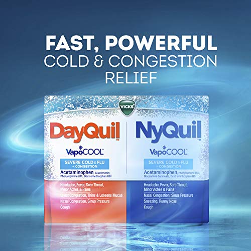Vicks DayQuil and NyQuil VapoCOOL SEVERE Combo Cold & Flu + Congestion