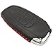 Coolbestda Leather 3Button Smart Key Fob Remote Cover Case Keyless Entry Protector Skin Jacket for Audi A1 A3 A4 A5 A6 A7 A8 Q5 Q7 R8 S5 S7 Q5 RS (Insert Key to Ignition NOT FIT)