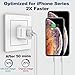 iPhone Chargers iPad Chargers, MAILESI 10W 2 Port Plug Travel Wall Charger Adapter with 2-Pack 6.6-Feet Lightning Cables Charge Sync Compatible with iPhones and iPads
