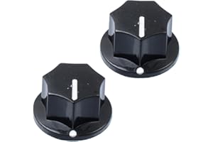 Alipis Bass Pedals Guitar Knobs 2Pcs Black Plastic Volume Tone Control for Electric Guitar Pedal