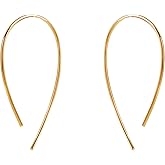 Pull Through Earrings Sterling Silver Wire Handmade Threader Hoops Minimal Everyday Earrings