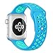 Yearscase 38MM Soft Silicone Sport Replacement Band with Ventilation Holes for Apple Watch Nike+ and Apple Watch Series 1 2, M/L Size ( Blue Orbit/Gamma Blue )