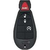 4 Buttons Key Fob Case Shell Fit for 2013-2018 Ram Truck 1500 2500 3500 GQ4-53T 56046955 Replacement Car Key Housing Outer Cover (1)