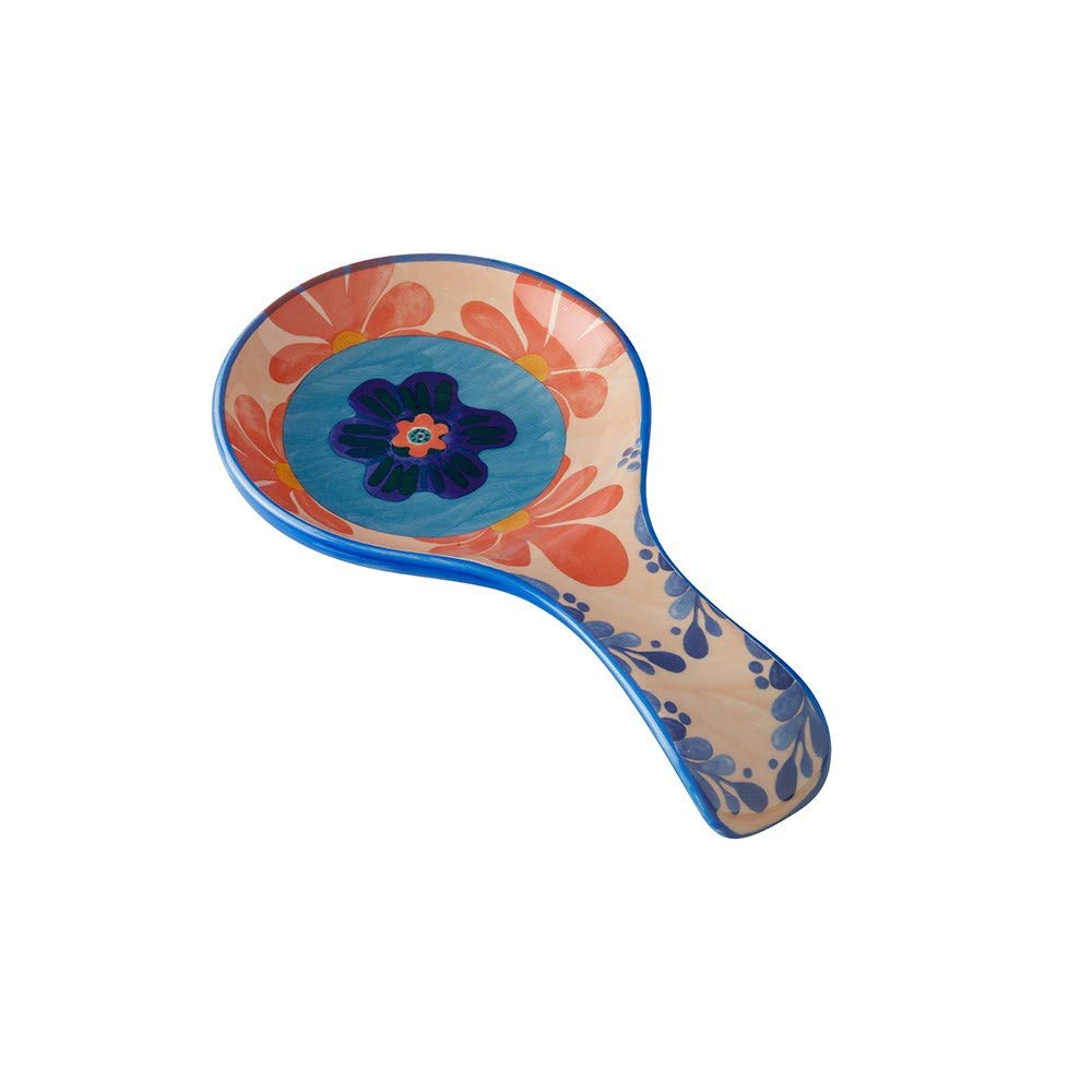 Maxwell & Williams Majolica Spoon Rest with Floral Design, Ceramic, Peach, 23 x 13 cm — image 1