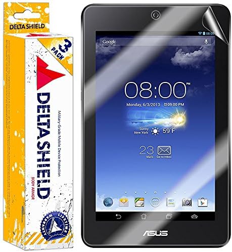 ASUS MeMo Pad HD 7 Screen Protector [3-Pack], DeltaShield BodyArmor Full Coverage Screen Protector for ASUS MeMo Pad HD 7 Military-Grade Clear HD Anti-Bubble Film