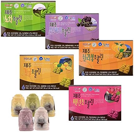 Jejuae Assorted Fruit Chocolate MINI Set(Mandarin, Hallabong, Cactus, Green Tea, Blueberry) Jeju island Original