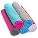 VENTURE 4TH Quick Dry Microfiber Towel - Odor Resistant, High Performance Towels for Gym, Camping, Travel, Yoga and Beach (Blue-Pink Large) - Includes Tear Resistant Bag