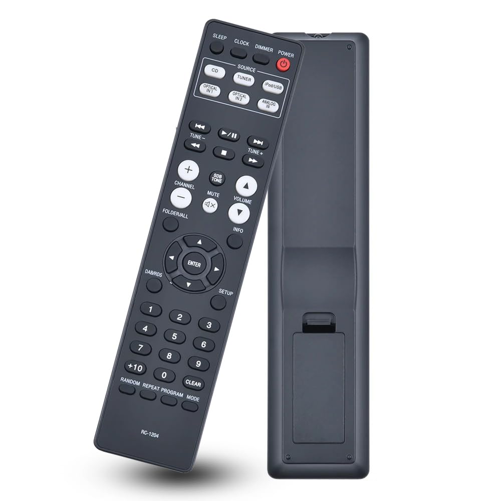 RC-1204 Replacement Remote Control for Denon D-M40 D-M40DAB RCD-M40 RC-DM40DAB AV Receiver