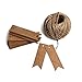 100PCS Kraft Paper Gift Tags with String Vintage Wedding Hang Price Tags 2.75