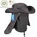 Sun Cap Fishing Hat for Men Women, Sun Hat Wide Brim, Boonie Hat Deep Grey