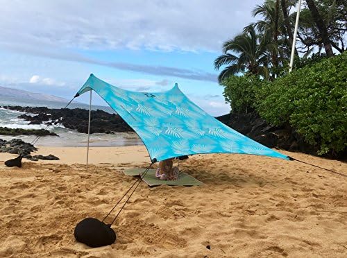 Neso Tents Beach Tent with Sand Anchor, Portable Canopy Sunshade - 7' x 7' - Patented Reinforced Corners