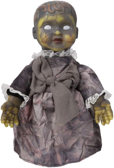 Amazon ハロウィン怖いおもちゃ ゴースト人形 電気音声 グローイング目 怖い顔 怖い装飾品 ハロウィーンの装飾のための適切な 家族の集まり 屋敷 エスケープ部屋 置物 オブジェ オンライン通販