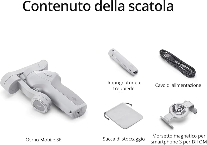 Gimbal intelligente Osmo Mobile SE per smartphone, stabilizzatore a 3 assi
