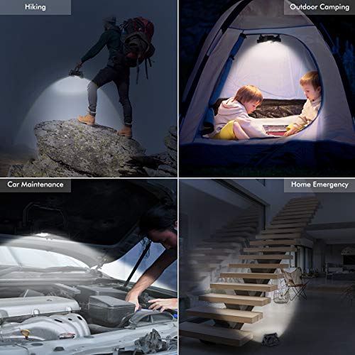 Sunix 20W LED Work Light Spotlight, Work Light 4 Modes with Red Light, IP64 Water Resistant, Built-in Rechargeable Batteries 1600LM