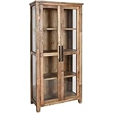 Kosas Home Emma Transitional Reclaimed Pine Display Cabinet in Natural