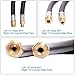 STYDDI 12 Inch RV Propane Hose Connector with 1/4 Inch Male Inverted Flare for Auto-Changeover Two-Stage Regulator, 2 Pack