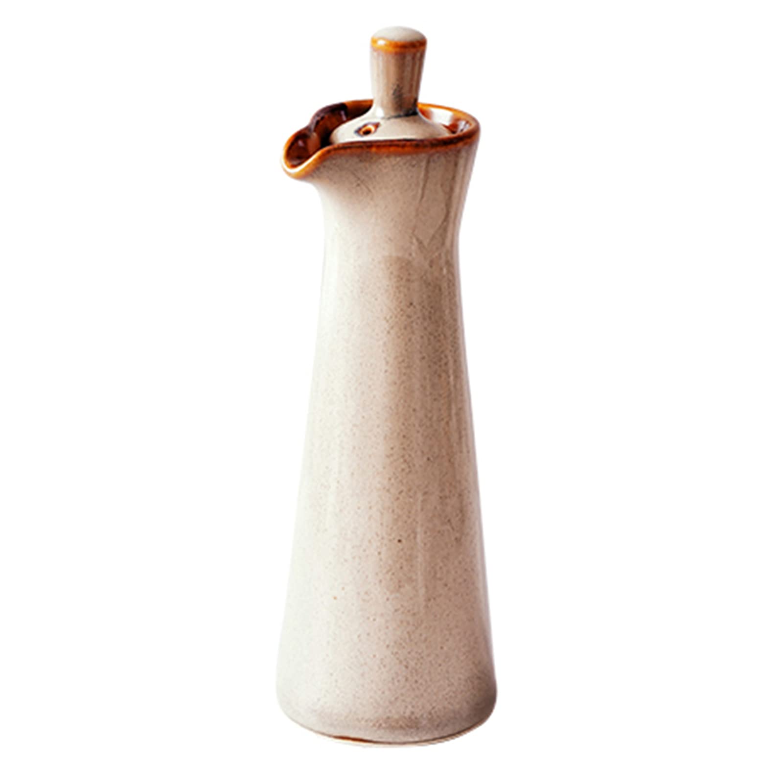 Photo 1 of LINWIN Ceramic Olive Oil Dispenser Bottle, Suitable for Storage Of Oil, Vinegar, Soy Sauce, 120ml / 4oz - Beige