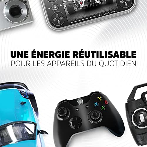 Recharge Unviersal - Piles Rechargeables AA (Lot de 4) - 1300 mAh NiMH - pré-chargées - Puissance Longue durée - 1000 Cycles - Emballage 100% Recyclable et sans Plastique