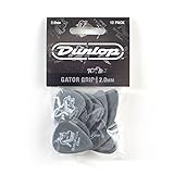 Dunlop 417P2.0 Gator Grip, Black, 2.0mm, 12/Player's Pack