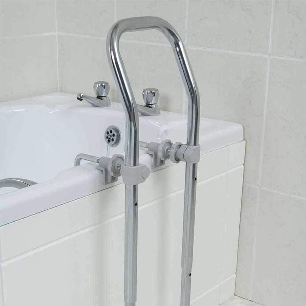 NRS Healthcare Height Adjustable Swedish Bath Rail, Chrome - Image 3
