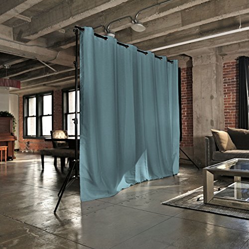 RoomDividersNow Premium Heavyweight Room Divider Curtain, 8ft Tall x 10ft Wide (Seafoam)