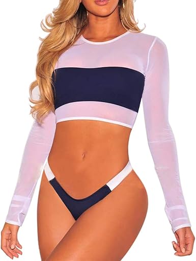 swimwear top with sleeves