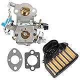 Harbot 455 Rancher Carburetor Carb With Gasket Air Filter For WTA-29 Husqvarna 455E 460 461 Gas Chainsaw 544 88 83-01