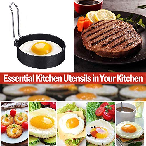 Egg Ring, Round Pancake Mold, Professional Egg Cooker Rings For Cooking, Stainless Steel Non Stick Round Omelet Mold For Fried Egg and Sandwiches(4 PCS)