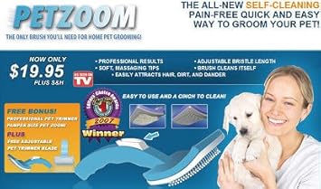 petzoom self cleaning grooming brush