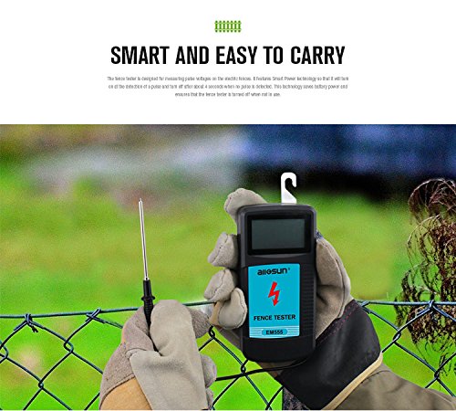 Digital Electrical Fence Tester High Voltage 300-9900V Gardening Tools