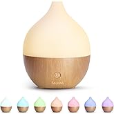SALKING Essential Oil Diffuser for Home, 100ml Small Aromatherapy Diffuser | Ultrasonic Diffusers for Essential Oils, Warm White Lights, Cool Mist Humidifier with Auto Shut-Off, for Bedroom, Office