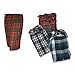 AMERICAN HEAVEN 24/7 Basics Men's 3 Pack Cotton Soft Sleep Lounge Pant Jam Cargo Shorts (Medium, 3 Pack - Plaid Assortment)