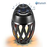 Led Lamp Speaker, Table Lamp Bluetooth Night Light Outdoor/Indoor Portable Stereo Bluetooth Speaker,96 LED Beads,Dancing Flicker Flame Camping Lamp Portable Wireless Speaker,Christmas Gift