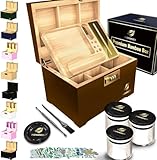 HOVANZO Premium Large Bamboo Storage Box with