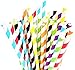 Natural Alt 350-Pack Biodegradable Paper Straws - Durable Eco-Friendly Set | Bulk Paper Drinking Straws - Amazing for Juices, Shakes, Smoothies, Restaurants, Party Supplies Decor | 7 Different Colors