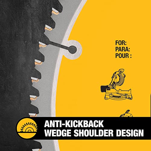 DEWALT 12Inch Miter Saw Blade, Crosscutting, Tungsten Carbide, 80