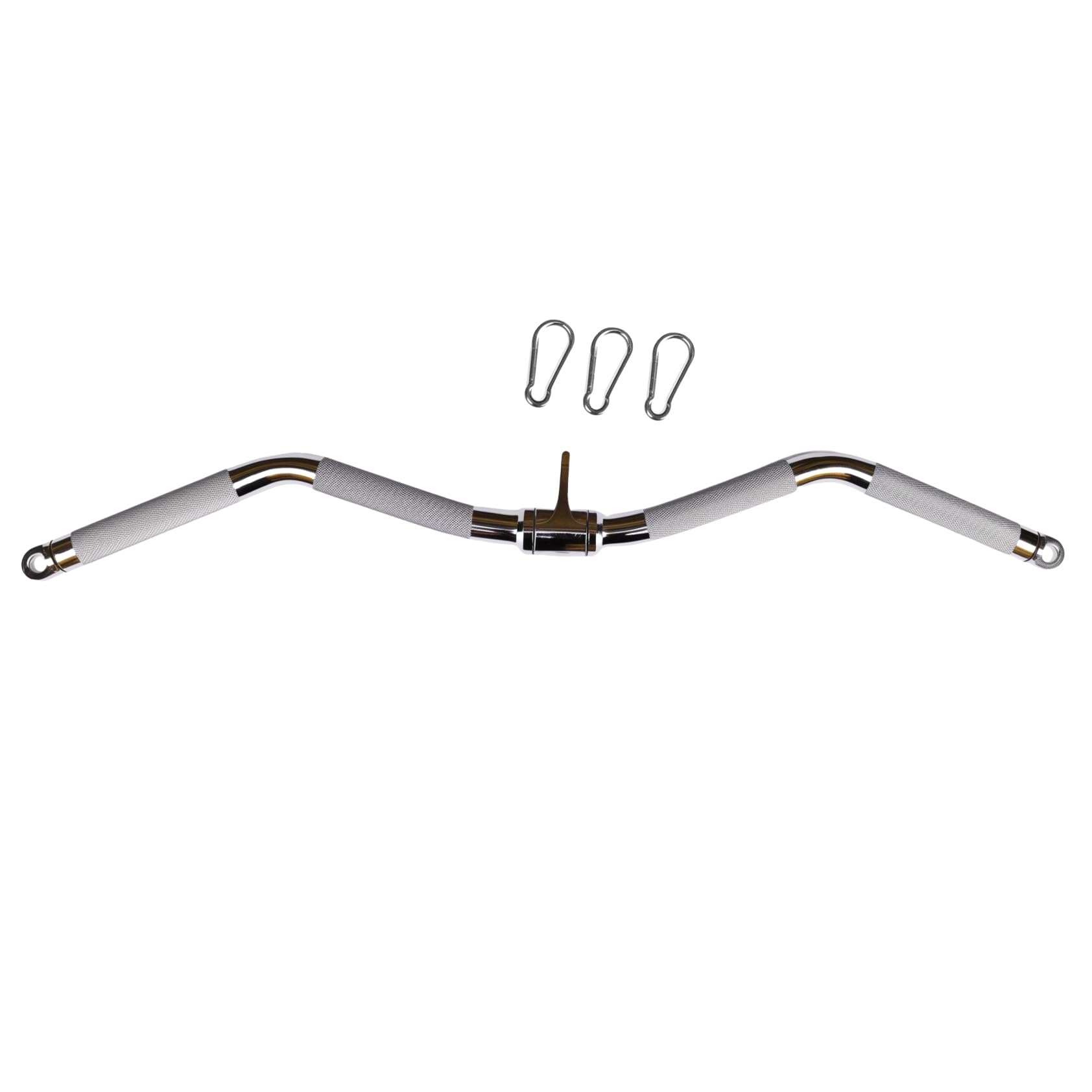 Rivotrance Wide Grip LAT Pull Down, Fitness Lat Tricep Press Down Bar, Curl Straight Bar, Cable Machine Attachment for Strength Training Tricep & Bicep Workouts Multi Gym (72 cm Chrome)