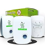 LiveBest4Us Ultrasonic Best for Summer Days And Nights Pest Control Repellers: Set of 3 Electronic Insect, Mice, and Rodent Controllers Non-Toxic, Child & Pet Safe, Eco-Friendly