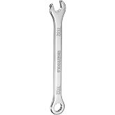 HARFINGTON 7/32" Thin Combination Wrench Stainless Steel Spanner | Quenching Polish Combination Spanner with Offset 12-Point Box End and 15&deg; Angled Open End for Auto Repairs