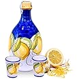 Hand-painted Jar 'LEMON' filled with Limoncello of Sorrento (Made in Italy) with n° 2 Glasses