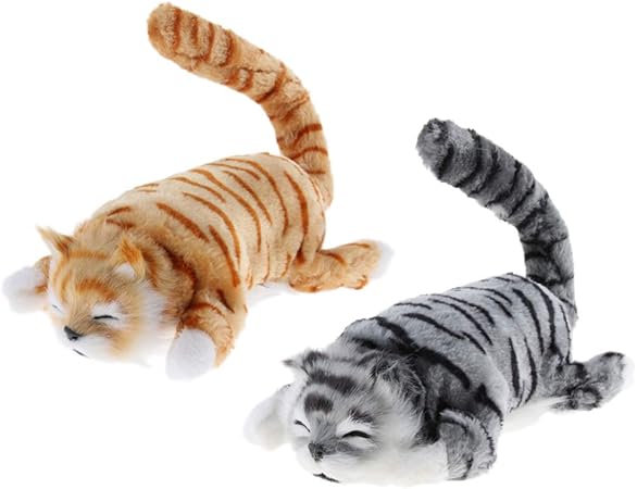 Amazon Shama 2ピース 個エレリックいたずらローリング笑う猫動物モデルおもちゃの装飾キッズギフト ぬいぐるみ おもちゃ
