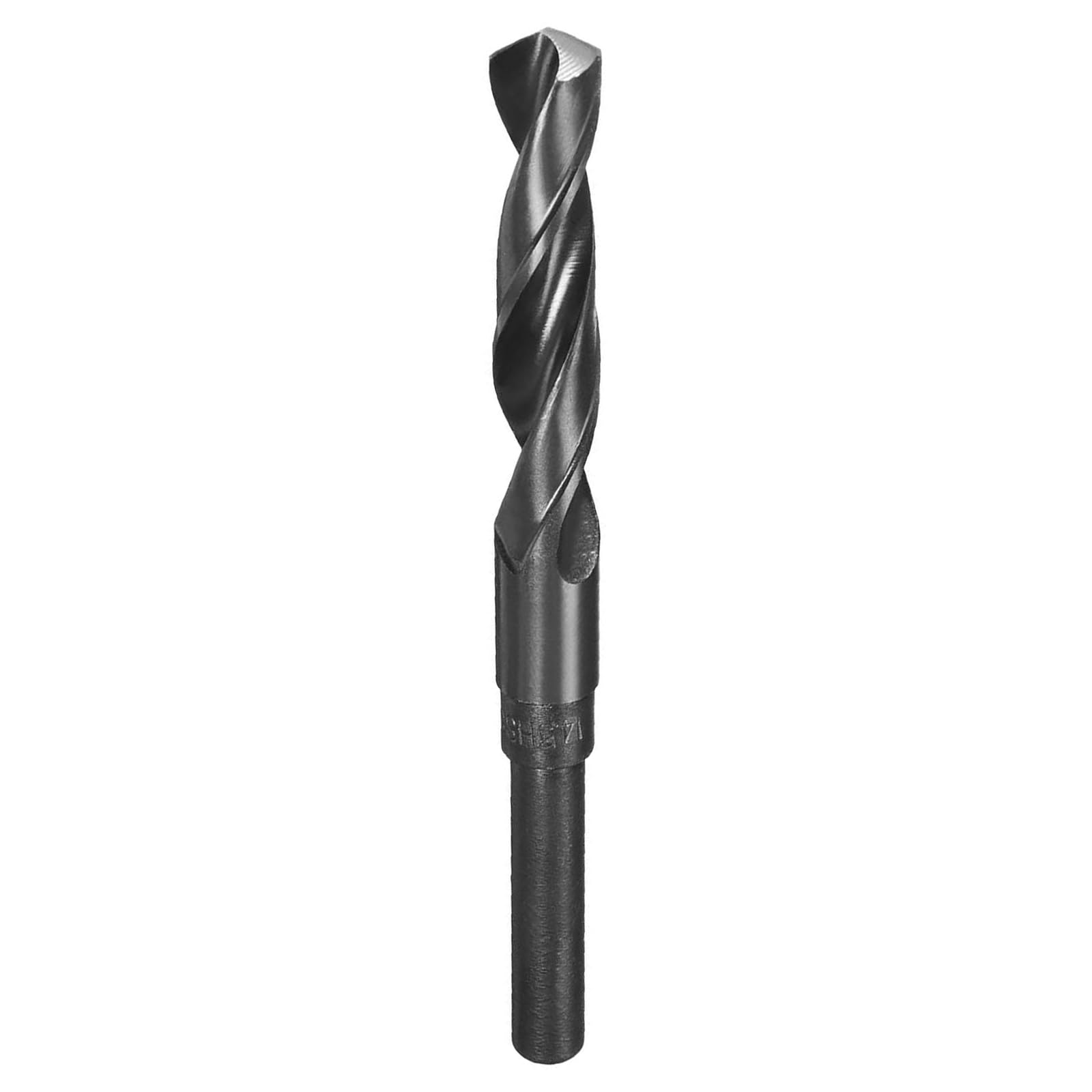 TOP-VIGOR 14.5mm Reduced Shank Drill Bit, High Speed Steel HSS 9341 Black Oxide with 1/2 Inch Straight Shank Drill Bit for Metal, Stainless Steel, Aluminium, Wood, Plastic