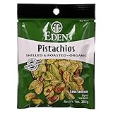 Eden Foods Organic Shelled and Dry Roasted Pistachios, 1 Ounce - 12 per case.