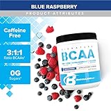 Bodybuilding Signature BCAA Powder | Essential Amino Acids | Nutrition Supplement | Promote Muscle Growth and Recovery | 30 Servings, Blue Raspberry